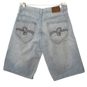 Vintage Ecko Shorts, Blue Jean Shorts, Mens Size 34, Light Wash Denim, Ecko UNLT